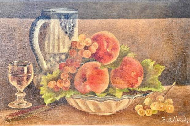 19th C. Oil on Canvas Still Life