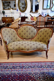 Victorian Medallion-Back Parlor Sofa