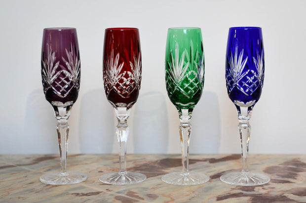 Bohemian Crystal Champagne Flute