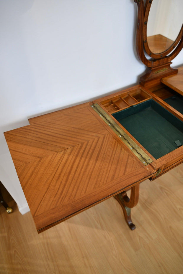 Vintage Vanity Table on Lyre Legs