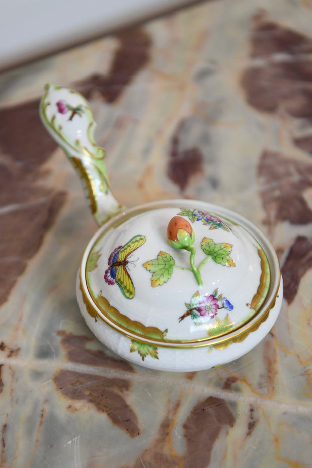 Herend Porcelain Lidded Box with Handle