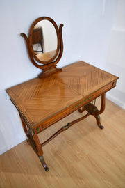 Vintage Vanity Table on Lyre Legs