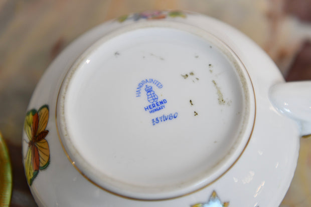 Herend Porcelain Lidded Box with Handle