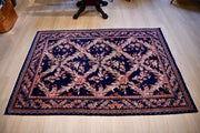Hand Knotted Indo Tabriz Rug 4x6 ft