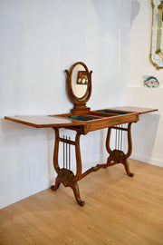 Vintage Vanity Table on Lyre Legs