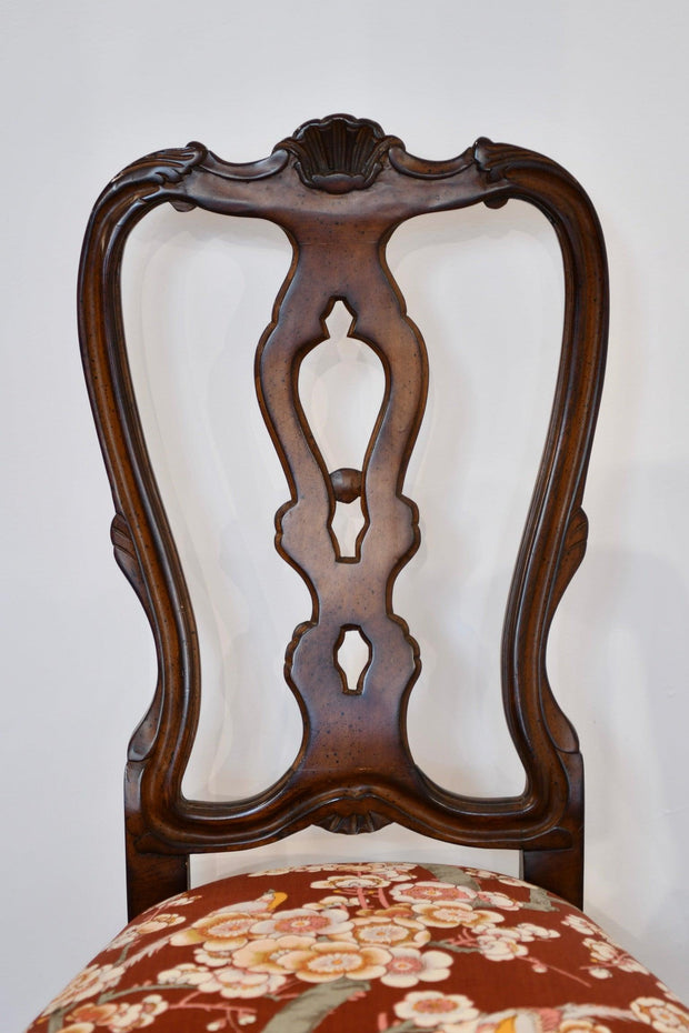 Italian Rococo-Style Carved Walnut Dining Chair