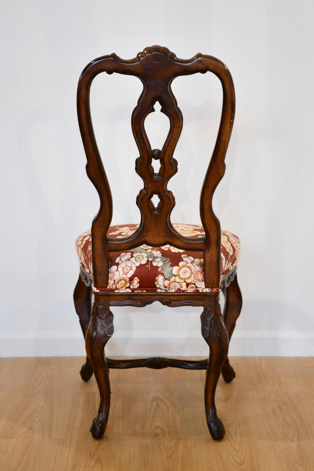 Italian Rococo-Style Carved Walnut Dining Chair
