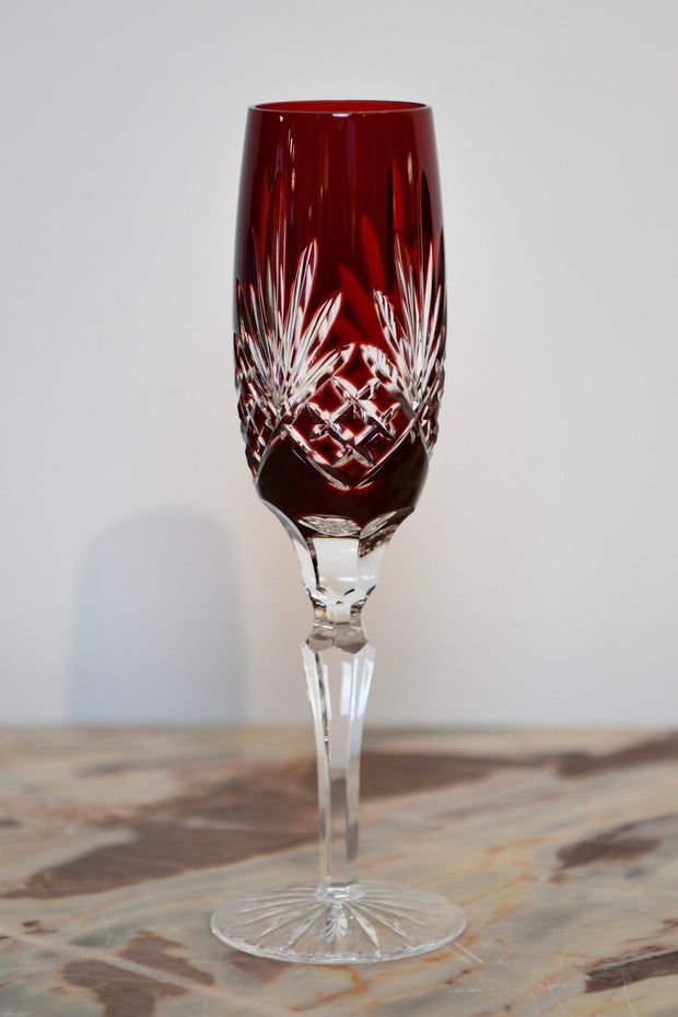 Bohemian Crystal Champagne Flute