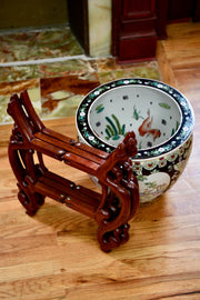 Chinese Fishbowl On Folding Stand
