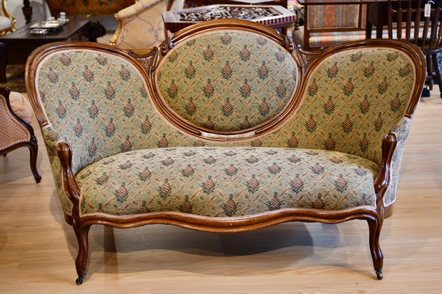 Victorian Medallion-Back Parlor Sofa